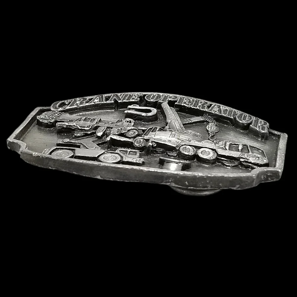 Crane Operator Belt Buckle Construction Heavy Equipment Trade Specialties Pewter